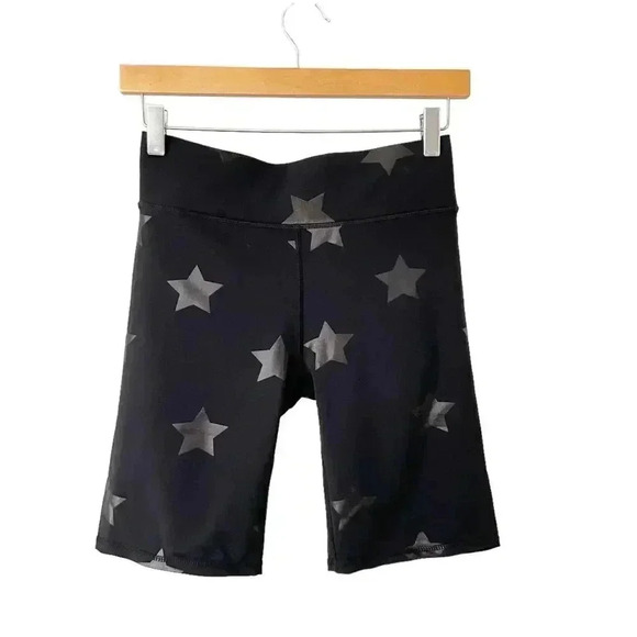 NEW Terez UpLift Bike Shorts in Black Tonal Star Foil size Small - Picture 3 of 10